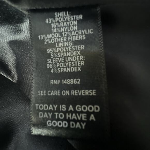 TORRID 3X 22 24 plus FIT FLARE MILITARY FIT COAT WOOL heavy Black Midi $129 NWT - Picture 14 of 16